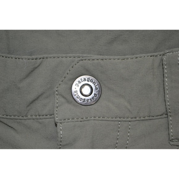 Patagonia Pants Mens 34 Green Nylon Spandex Outdoor Hiking Cargo Zip Pocket - Picture 5 of 16